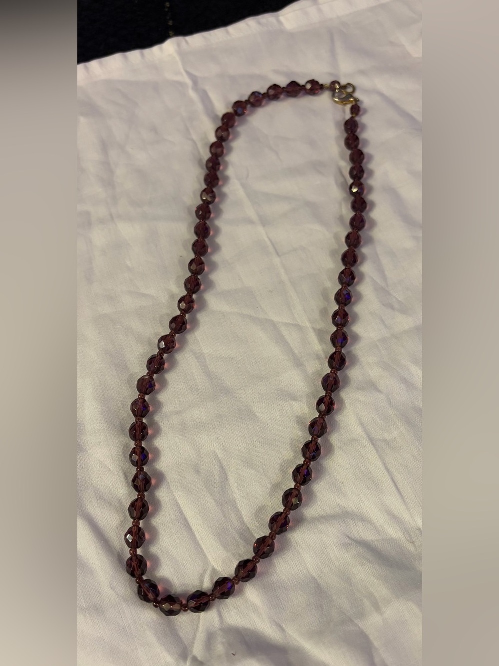 Dark Purple VTG Style Beaded Necklace